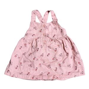 Carter's Baby Girl Overalls Cherry Print Dress Size 6 Months